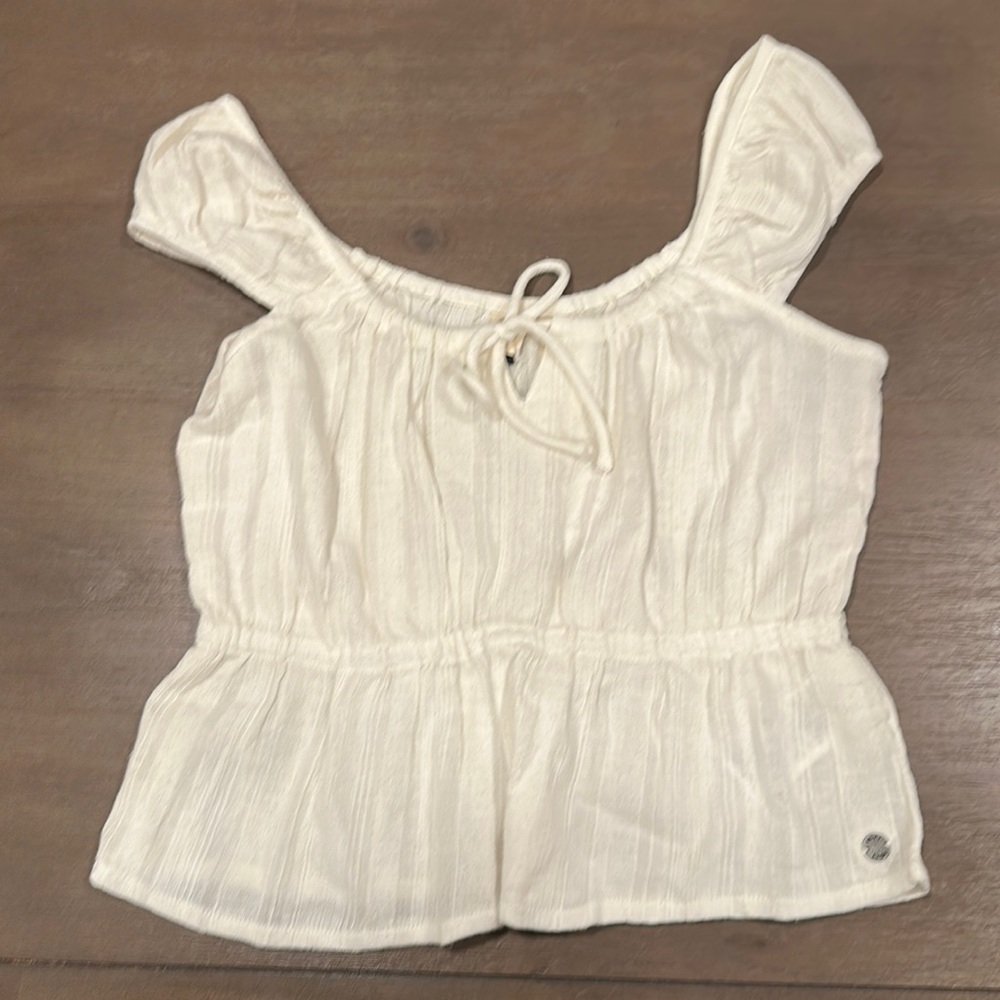 Roxy White Top XS New With Tags